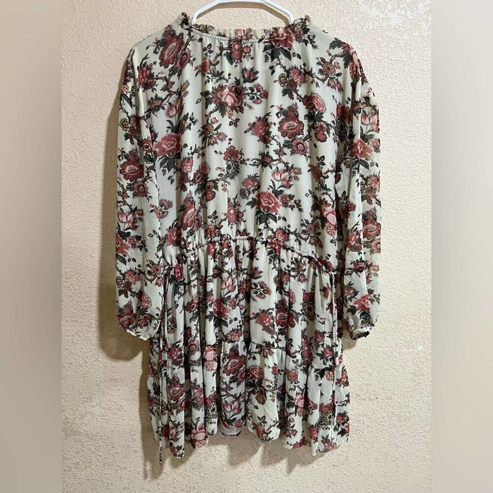 Wilfred Aritzia Lamare floral open back oversized mini dress XXS